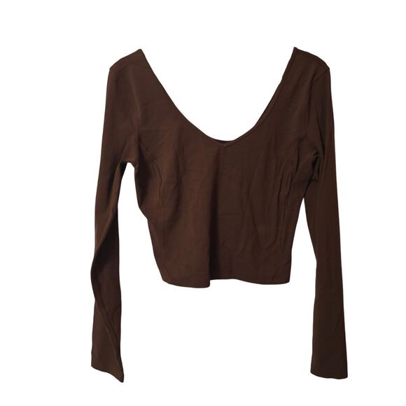 Lululemon Align Long Sleeve Cropped Shirt Java Size 10 - Picture 3 of 3